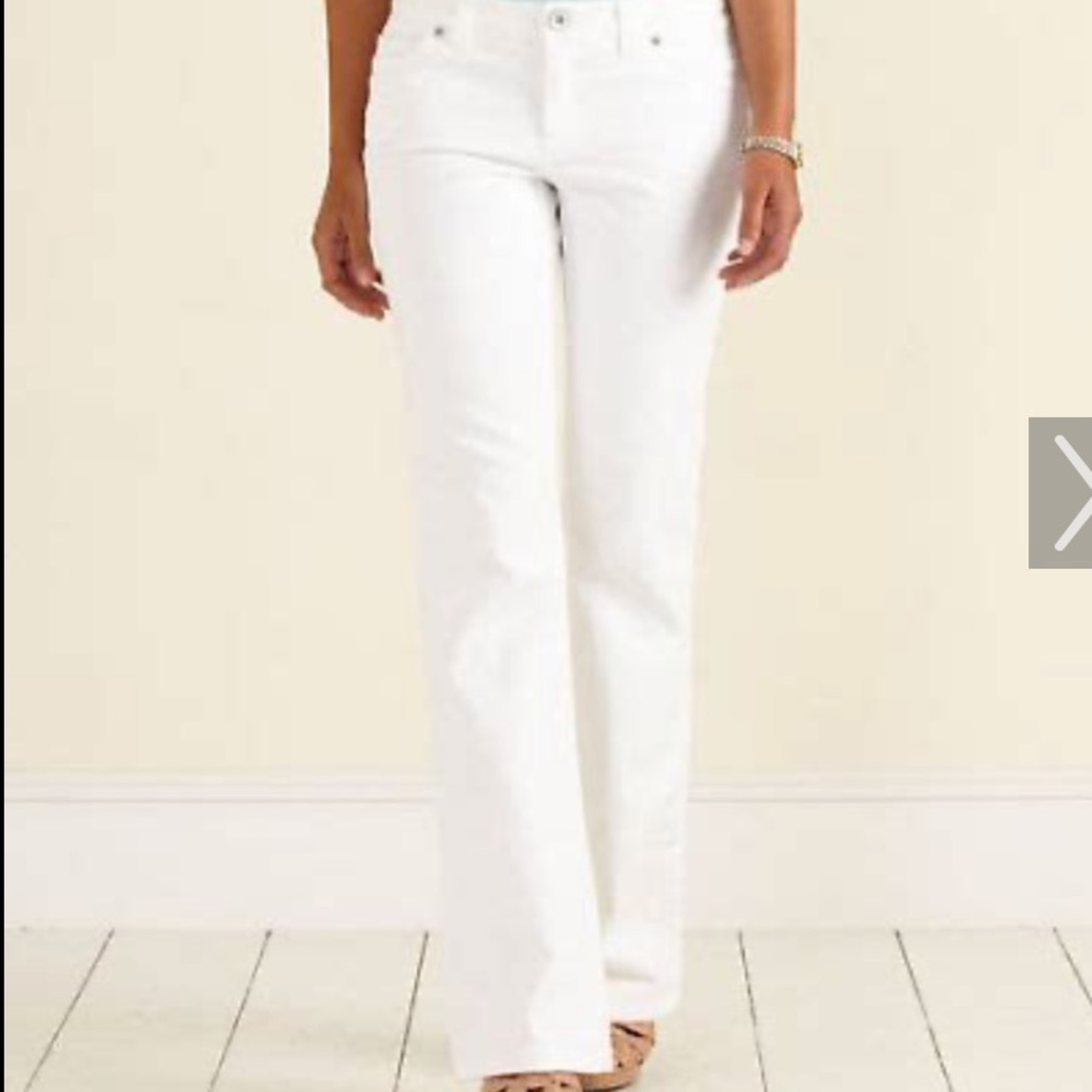 NWOT VINEYARD VINES BOOTCUT STYLE 10” RISE WHITE COTTON SLACKS WITH STRETCH SZ 2